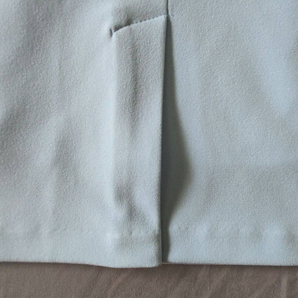 Adrianna Papell Knit Crepe Tie Waist Sheath Dress Blue Mist 4 NWT - Picture 7 of 13